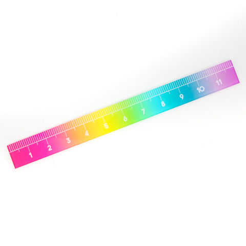 Acrylic Ruler - Rainbow Gradient