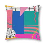 80's Memphis Pattern Outdoor Pillows