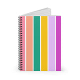 Totally 80's Stripe Spiral Notebook - Ruled Line