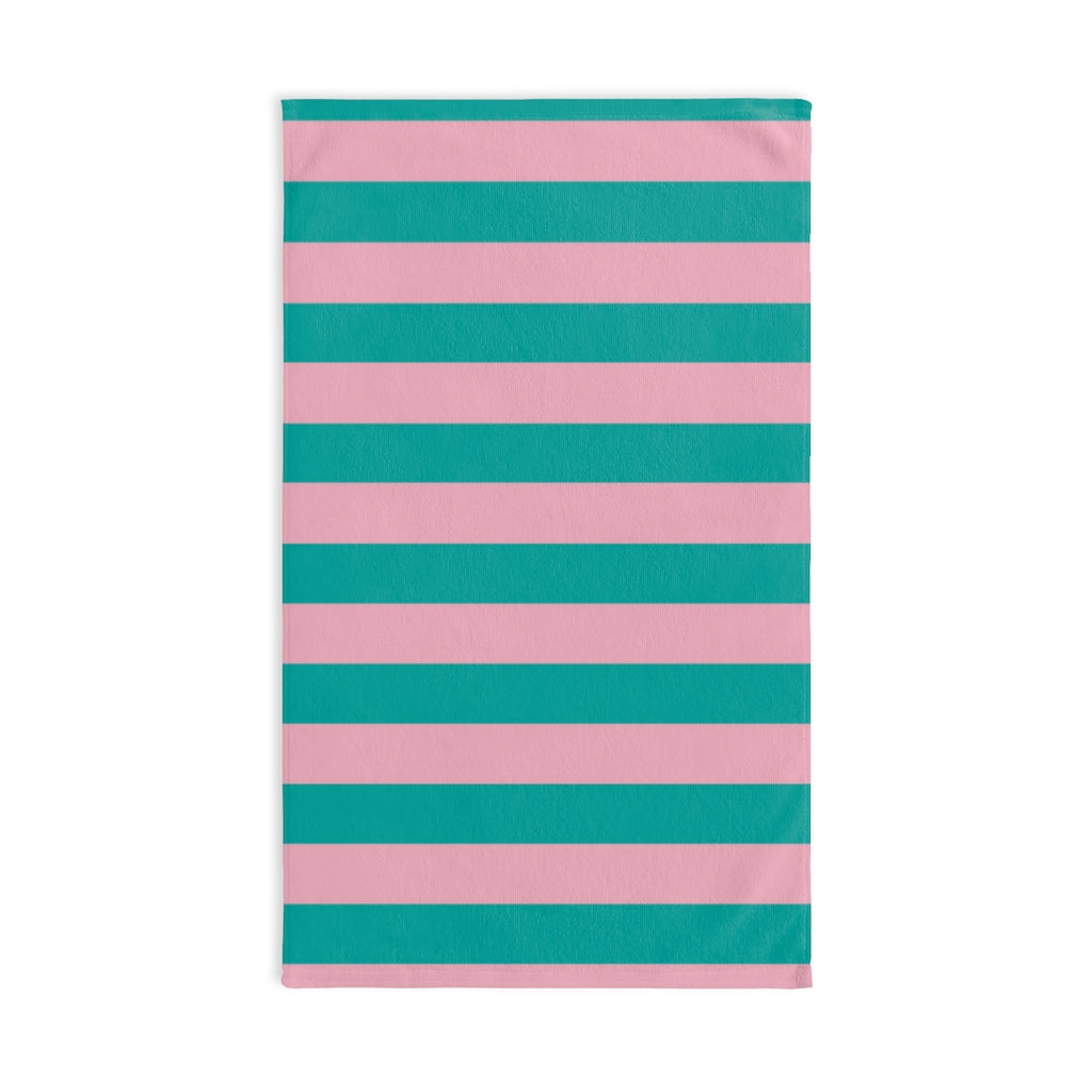 Pink striped online towels