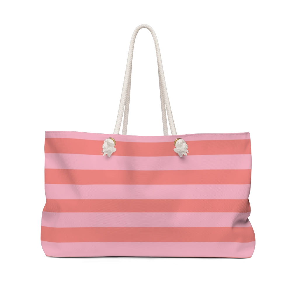 Victoria Secret Tote Bag Pink & White Striped