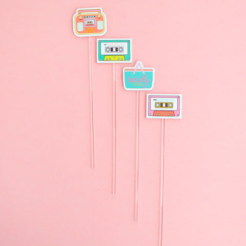 80’s Summer Party Drink Stirrers