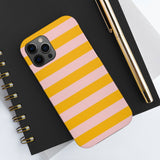 Pink and Yellow Stripe Phone Case