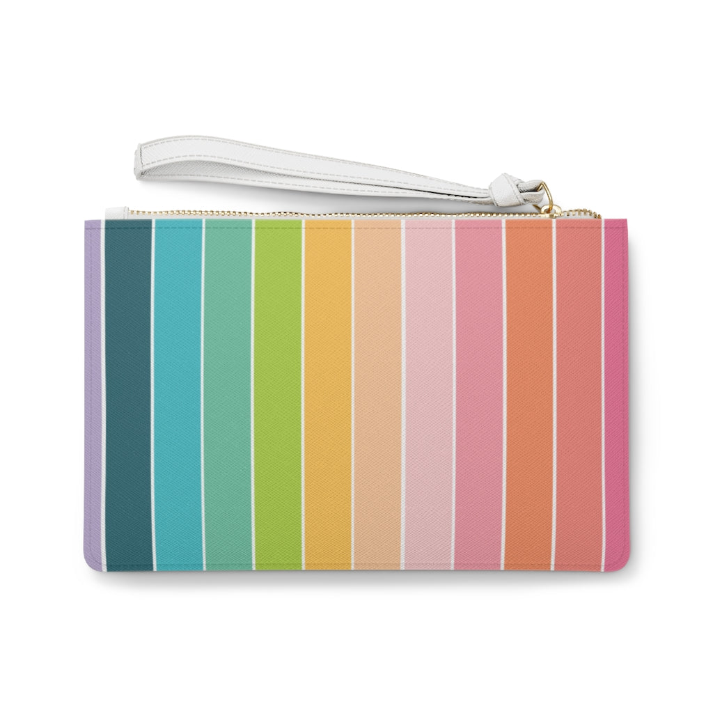 Rainbow Stripe Clutch Bag – Kailo Chic