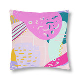Pink and Lavender 80's Abstract Outdoor Pillows