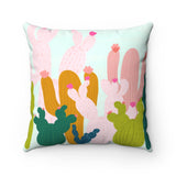 Colorful Cactus Throw Pillow