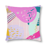 Pink and Lavender 80's Abstract Outdoor Pillows