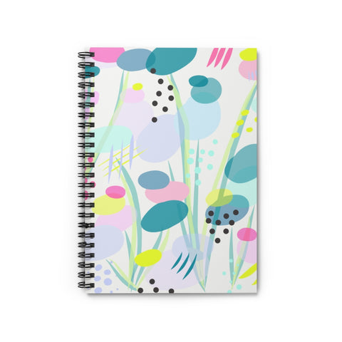 Abstract Pond Flower Notebook - Ruled Line