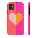 Color Blocked Heart Phone Case