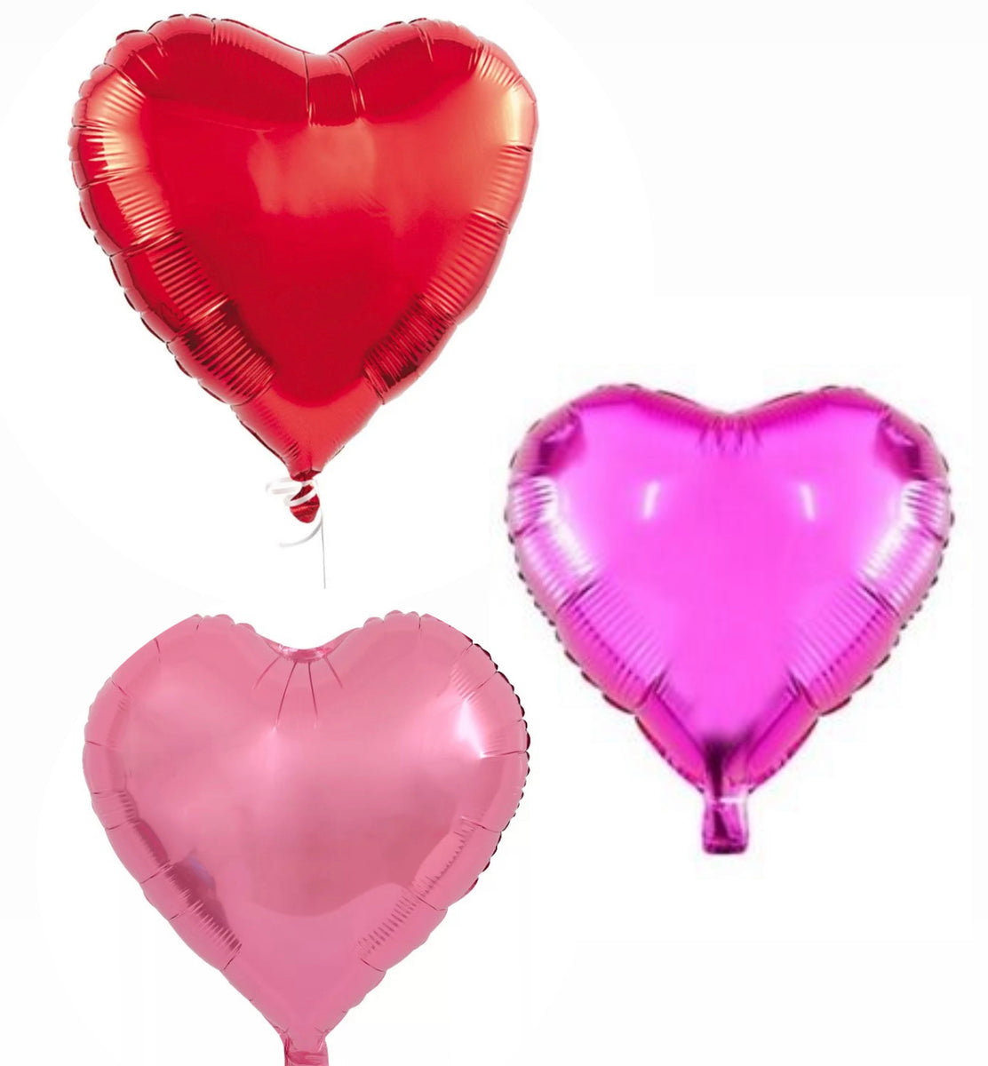 Red and Hot pink mylar heart balloon set – Kailo Chic
