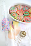 Acrylic sprinkle filled rolling pin