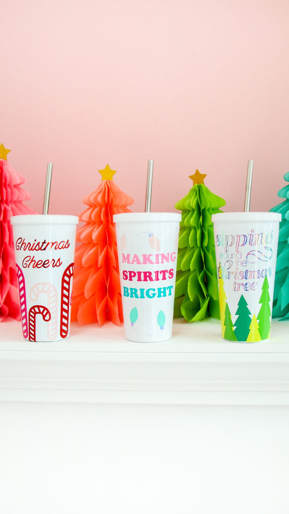 DIY Holiday Tumblers Free Cut File
