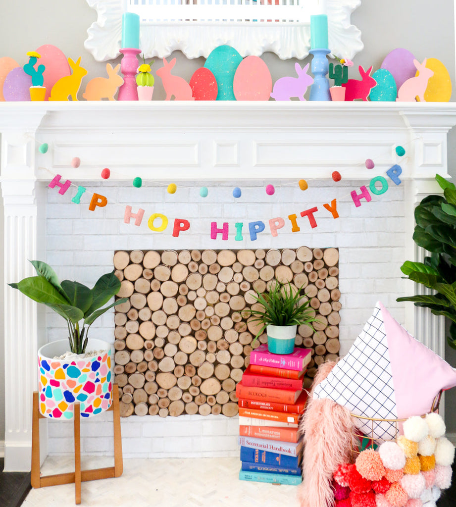 Colorful Easter Decorations and Free printable Art
