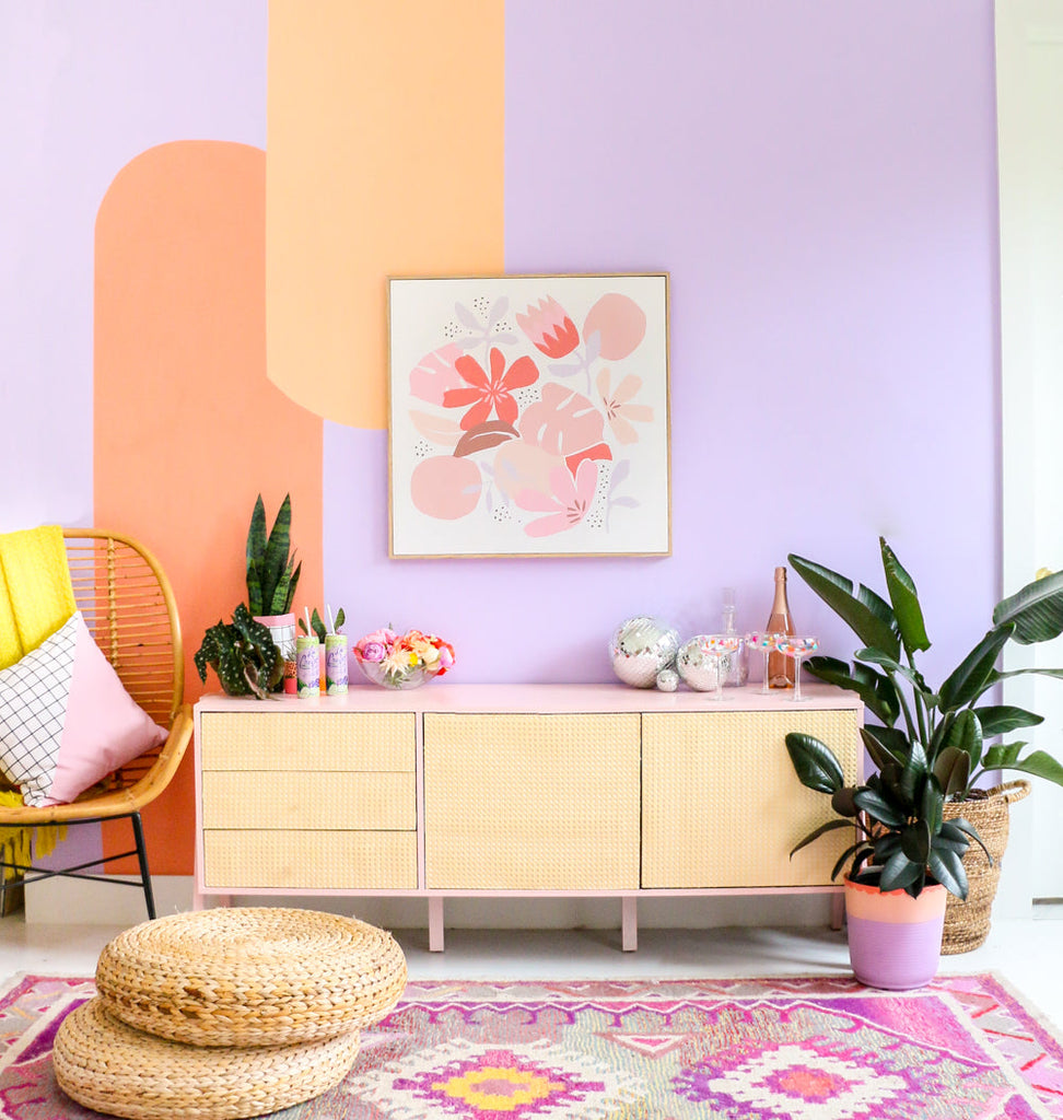 DIY Caned Credenza with Paper Cane
