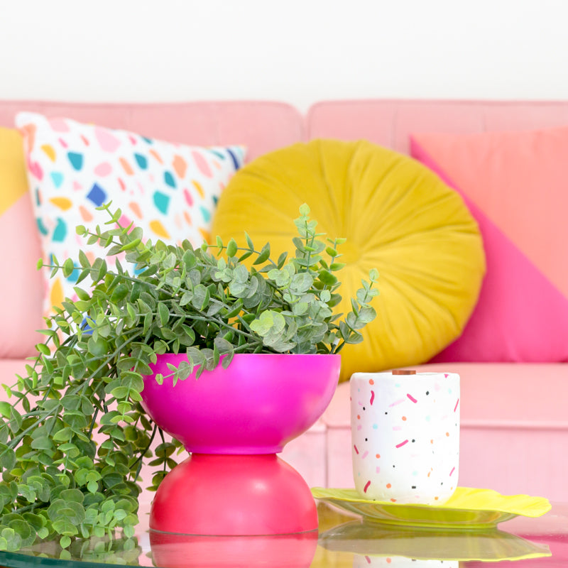 DIY Color Blocked Tall Planters