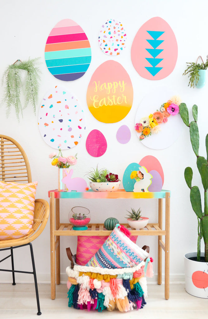 DIY Giant Easter Egg Wall Art