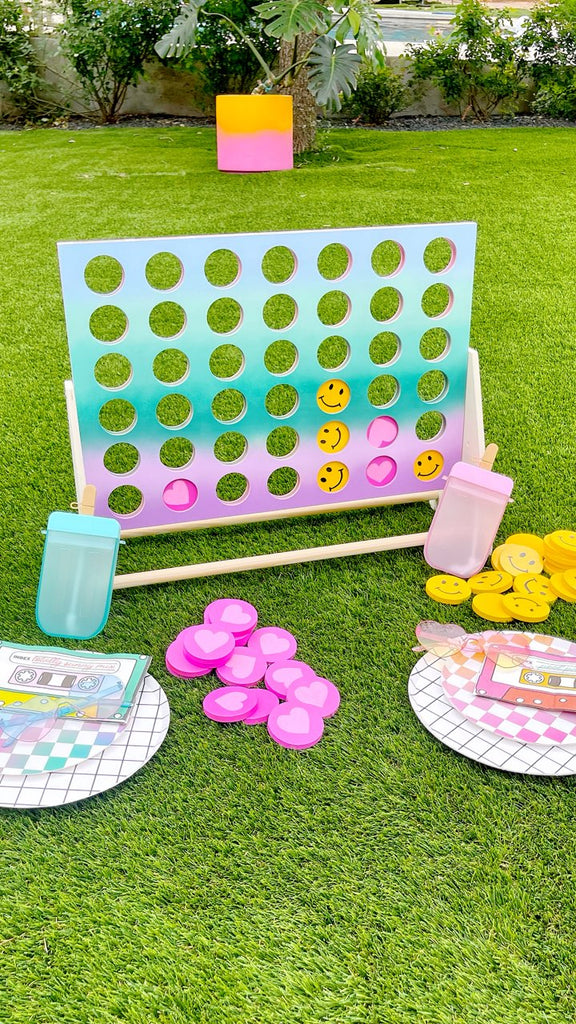 DIY Colorful Giant Four-in-a-row Game