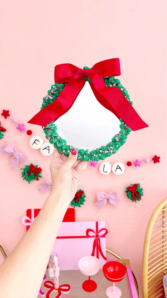 DIY Fake Cake Wreath Mirror