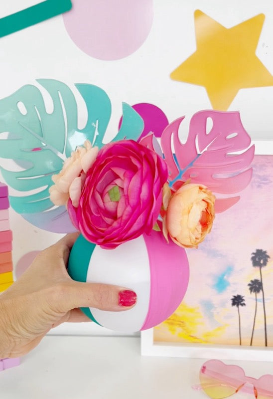 DIY Beach Ball Vase