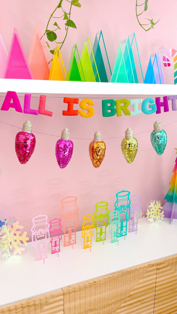 DIY Disco Christmas Light Garland