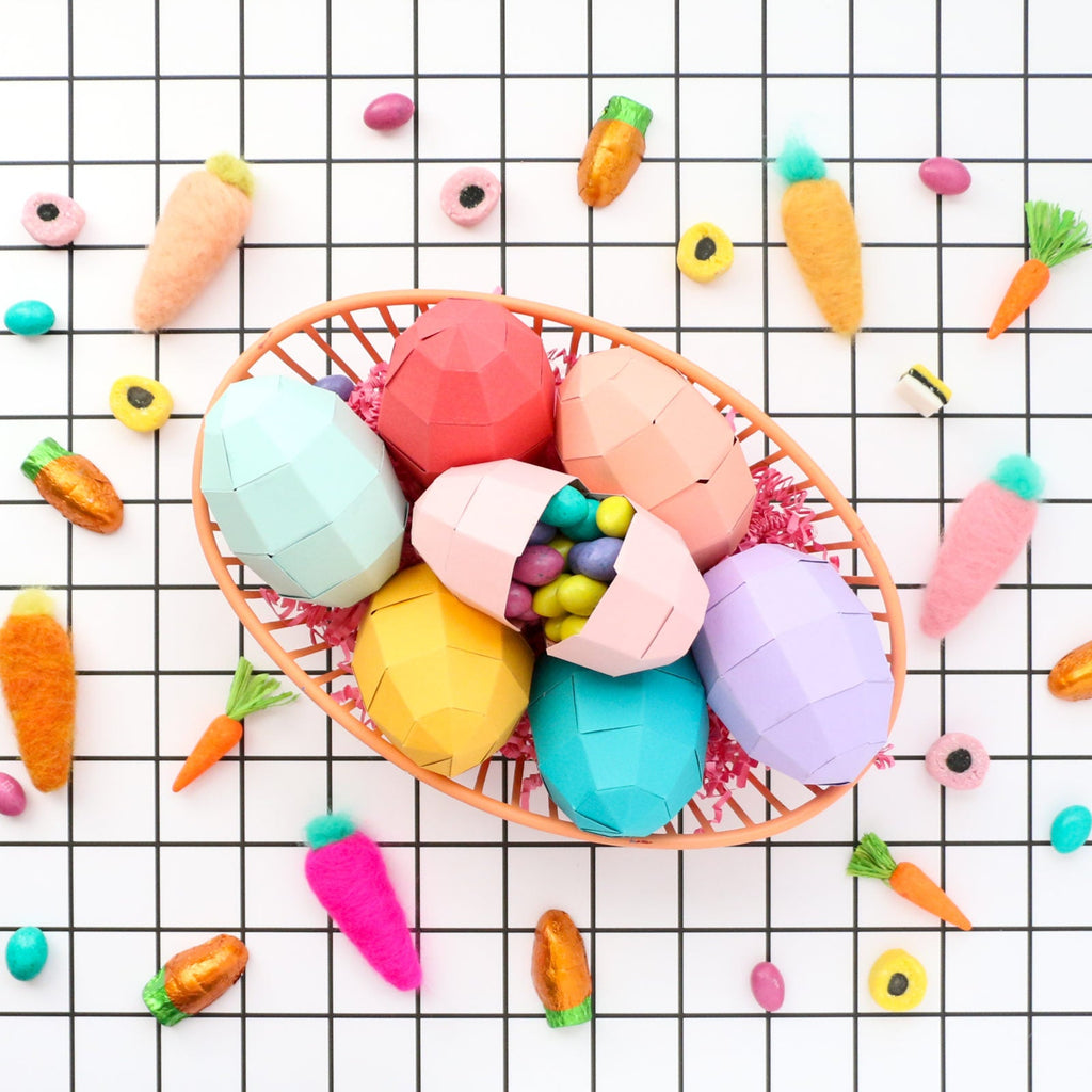 DIY Geometric Paper Easter Eggs