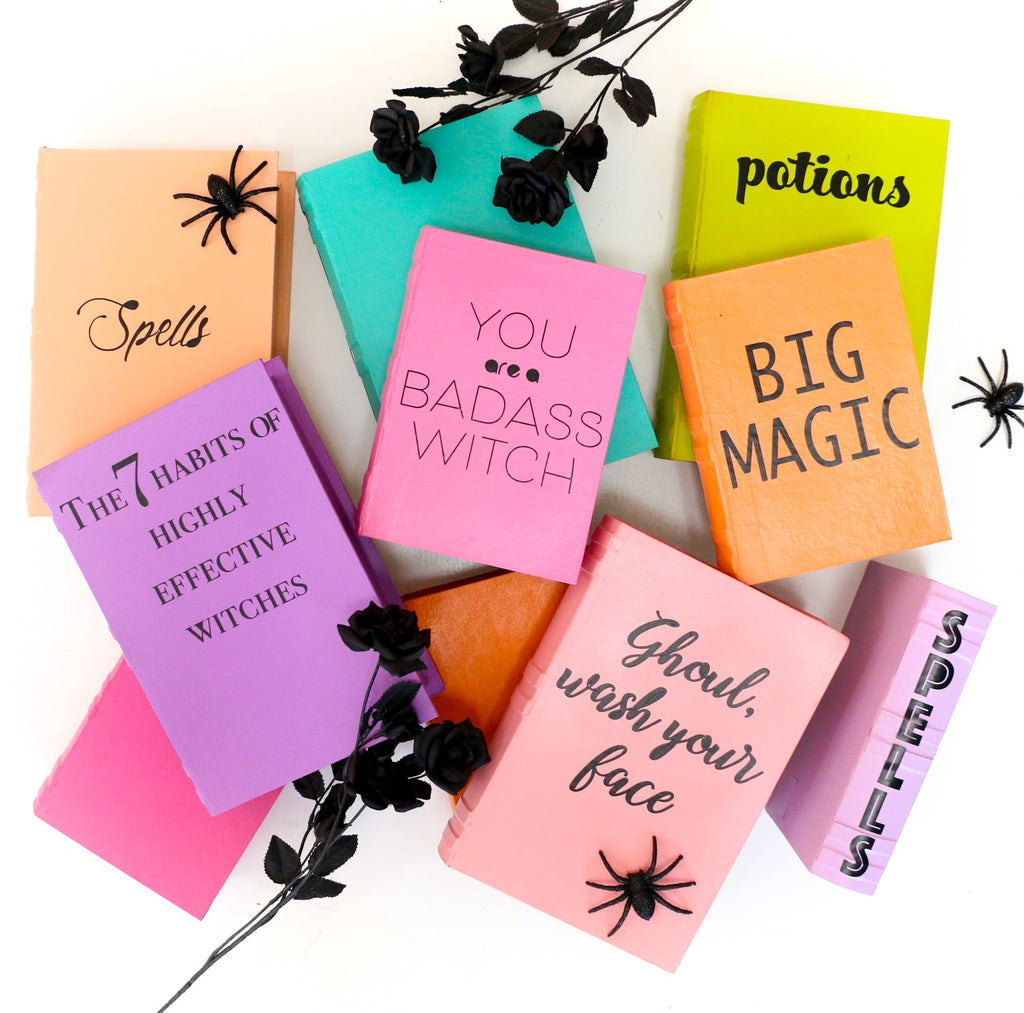 Pastel Halloween Motivational Witch Book Decorations