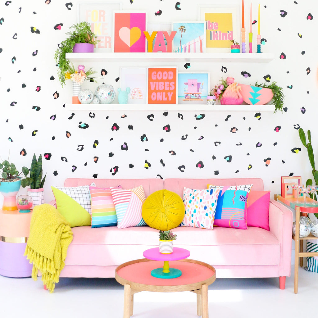 DIY Leopard Print Wall with Cricut Joy