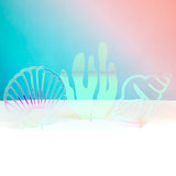 Iridescent shell acrylic decor