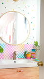 Ombre checkerboard backsplash acrylic tile - custom sizes