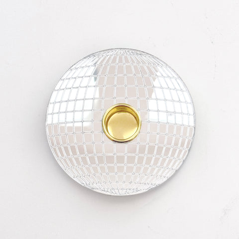 Disco ball mirror acrylic candle holder