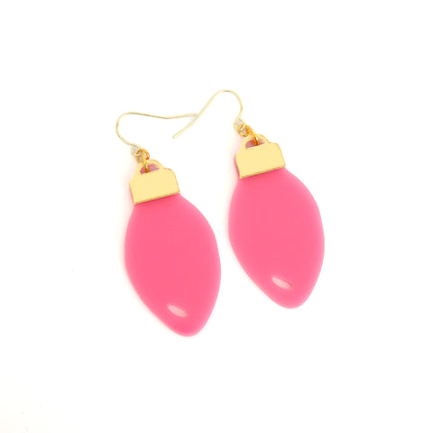 Christmas light bulb earrings