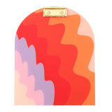 Red and orange wave patterned acrylic clipboard
