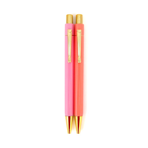 Pink and Coral pen set