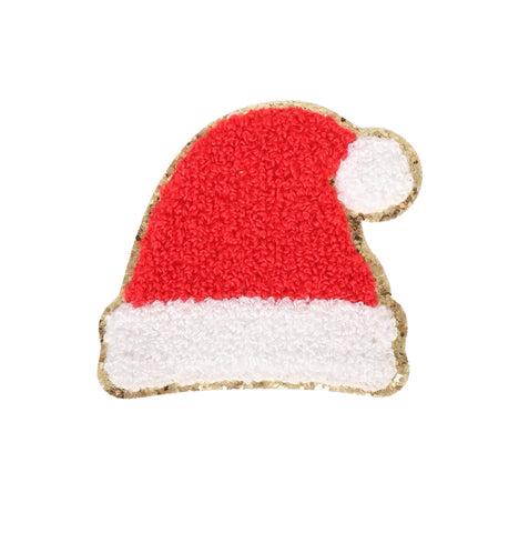 Santa Hat iron on chenille patches