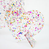 Confetti Acrylic Heart Decorations
