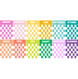 Rainbow Checkerboard wall calendar