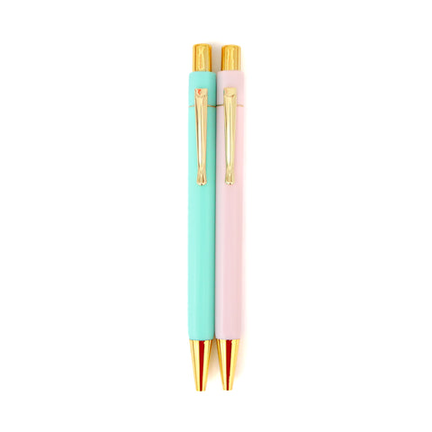 Light pink and Turquoise pen set