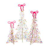 Confetti acrylic Christmas trees