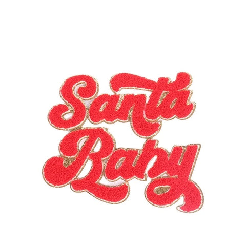 Santa Baby Iron on chenille patches