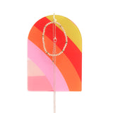 Pink and red stripe arch wall hook