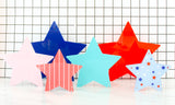 Blue and turquoise Acrylic Star Decorations