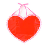 Red and pink scalloped heart wall art - dry erase board