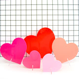 Warm tone acrylic hearts - customize with included stickers