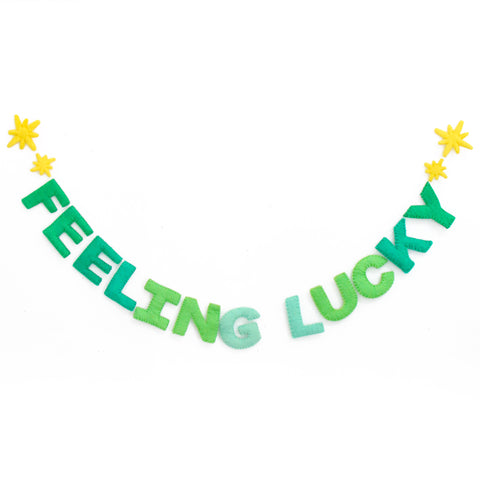 Feeling lucky felt garland