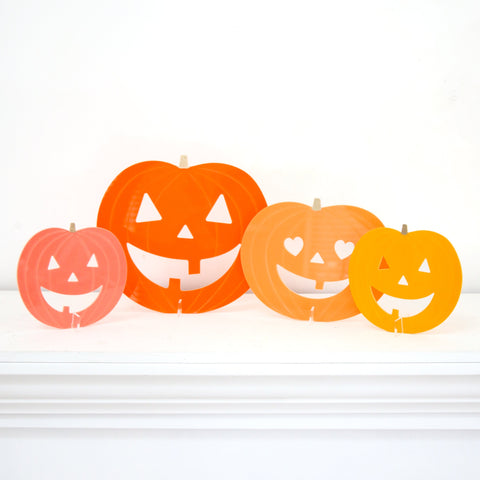 Acrylic Jack o’Lanterns - orange set