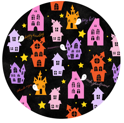 Haunted house paper plate