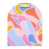 Abstract wave patterned acrylic clipboard