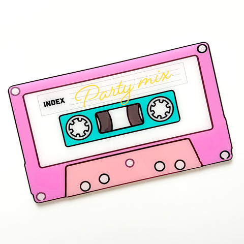 Cassette tape party mix charcuterie tray