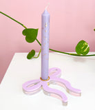 Thin bow acrylic candle holder