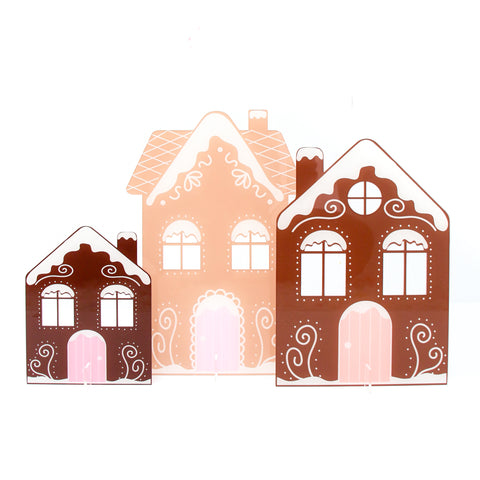 Acrylic Gingerbread Houses - Set of 3